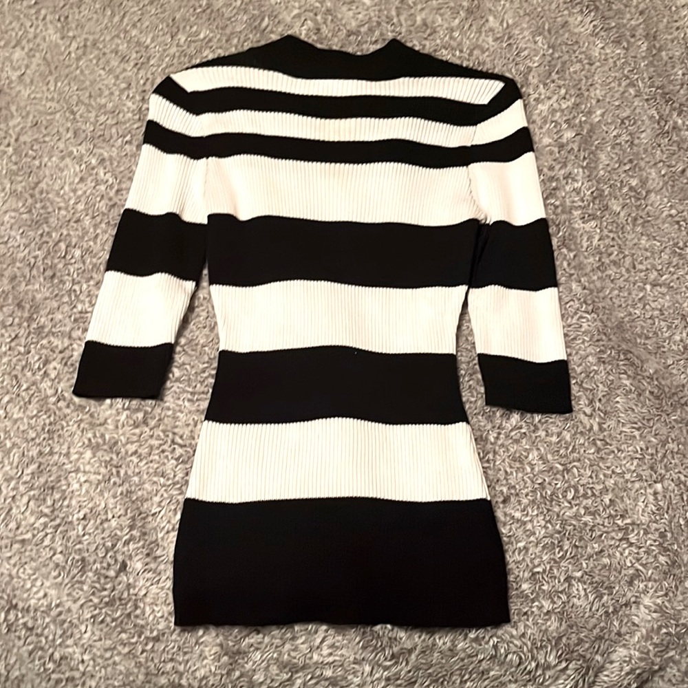 Black and White Striped Sweater